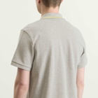 AMI Paris Men's Pique ADC Polo in Gris Chine Clair/Jaune