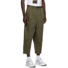 Comme des Garcons Homme Khaki Canvas Wide-Leg Trousers