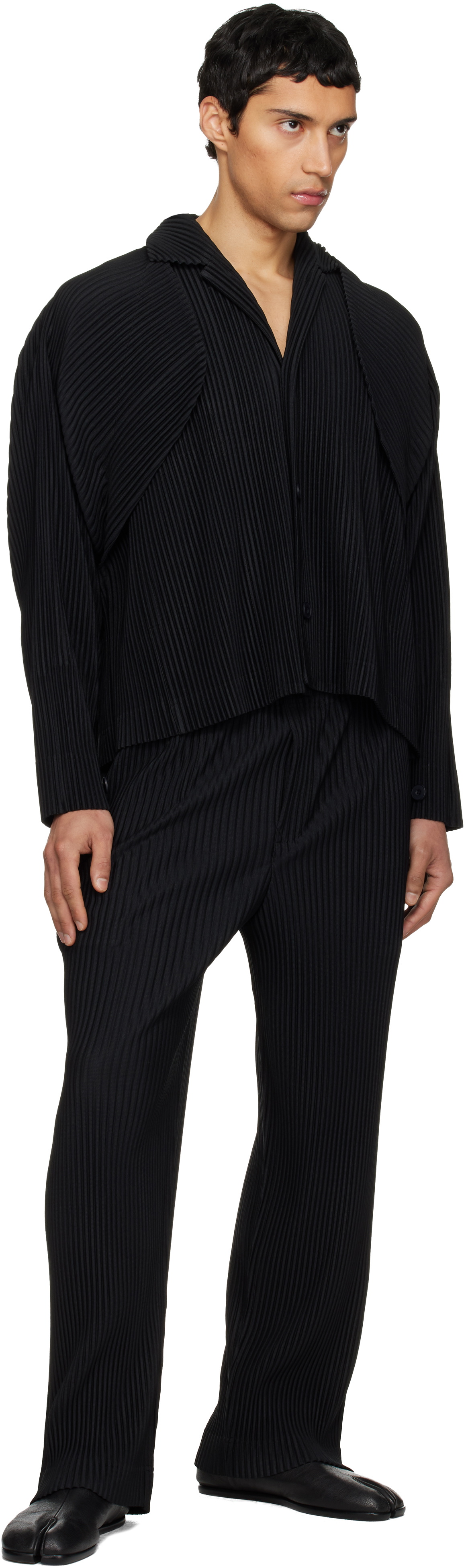 HOMME PLISSÉ ISSEY MIYAKE Black Color Pleats 1 Trousers Homme