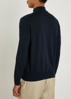 Aurélien Knit 1/4 zip Merino Wool Jumper Natural