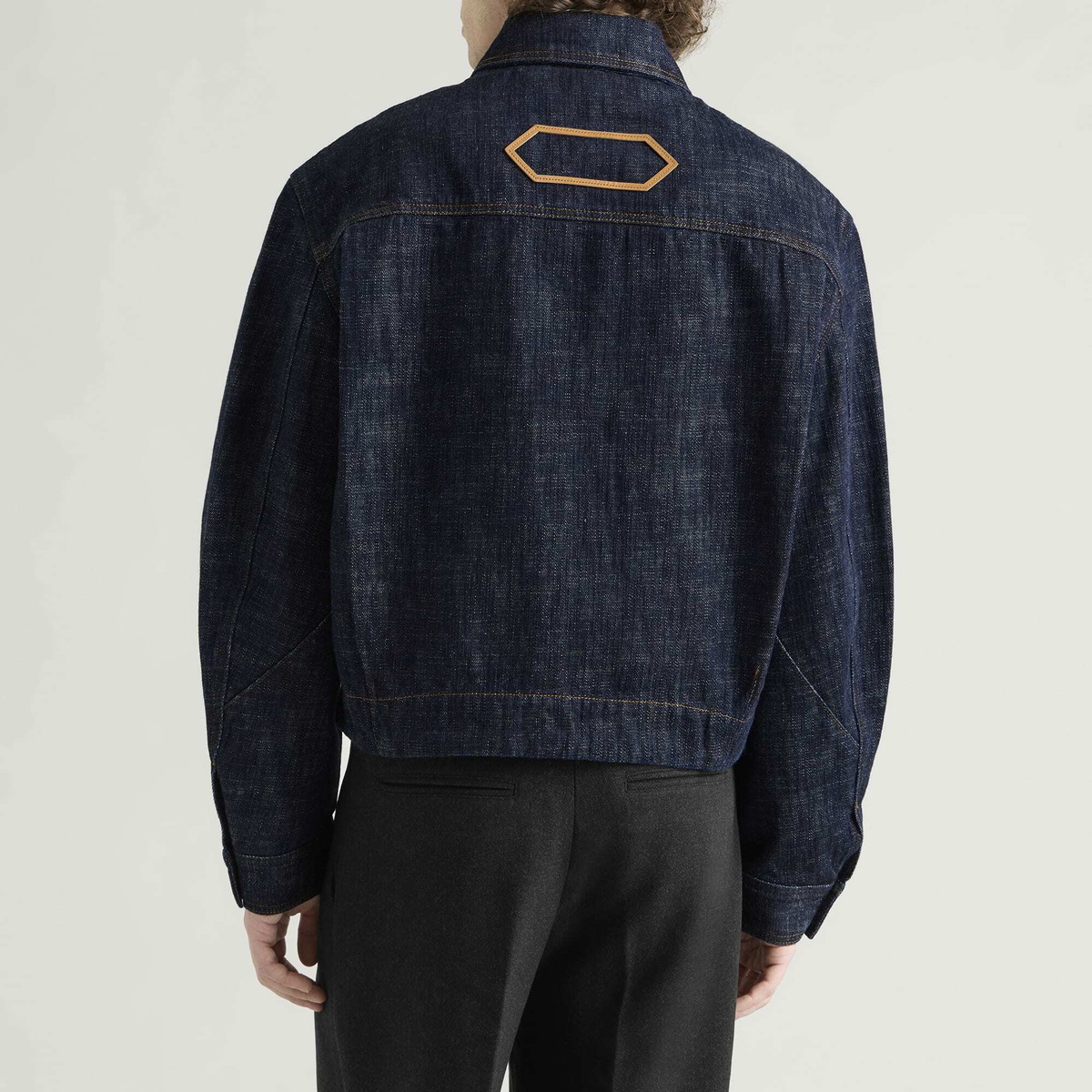Jacquemus Men's Canvas Bomber Jacket in Dark Navy