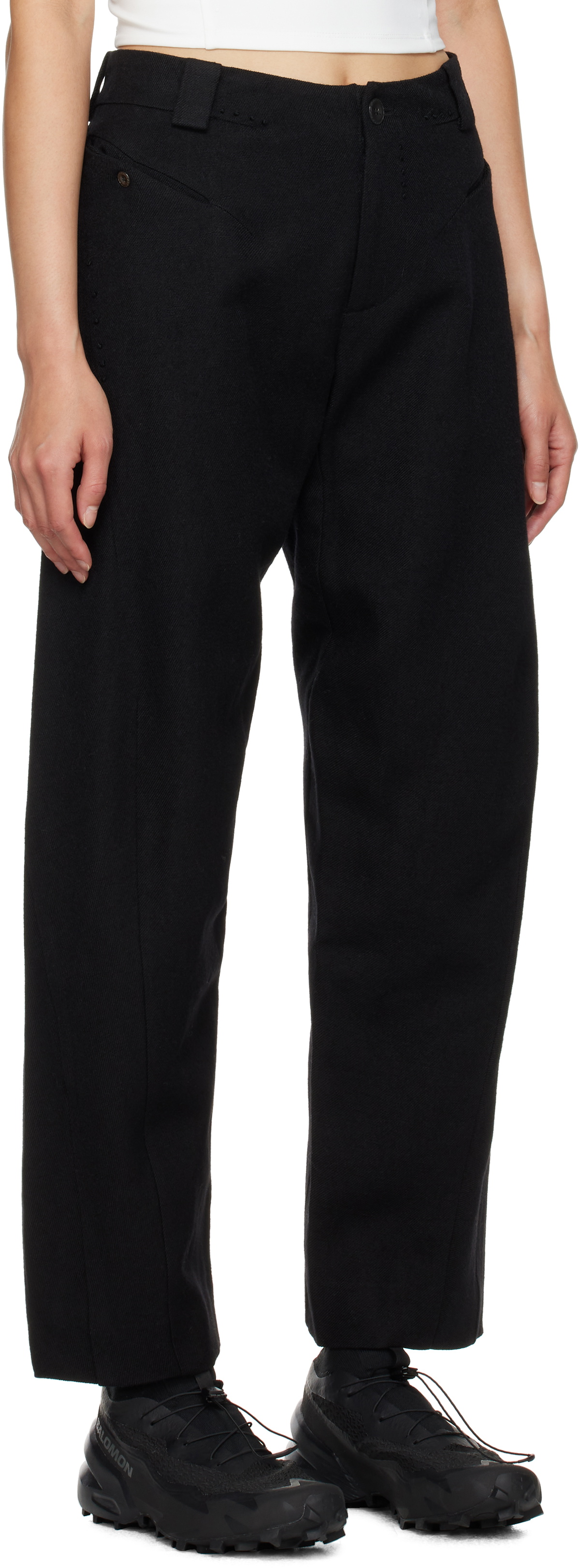 HYEIN SEO Black Bent Trousers
