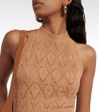 Dodo Bar Or Kat fringe-trimmed halterneck top