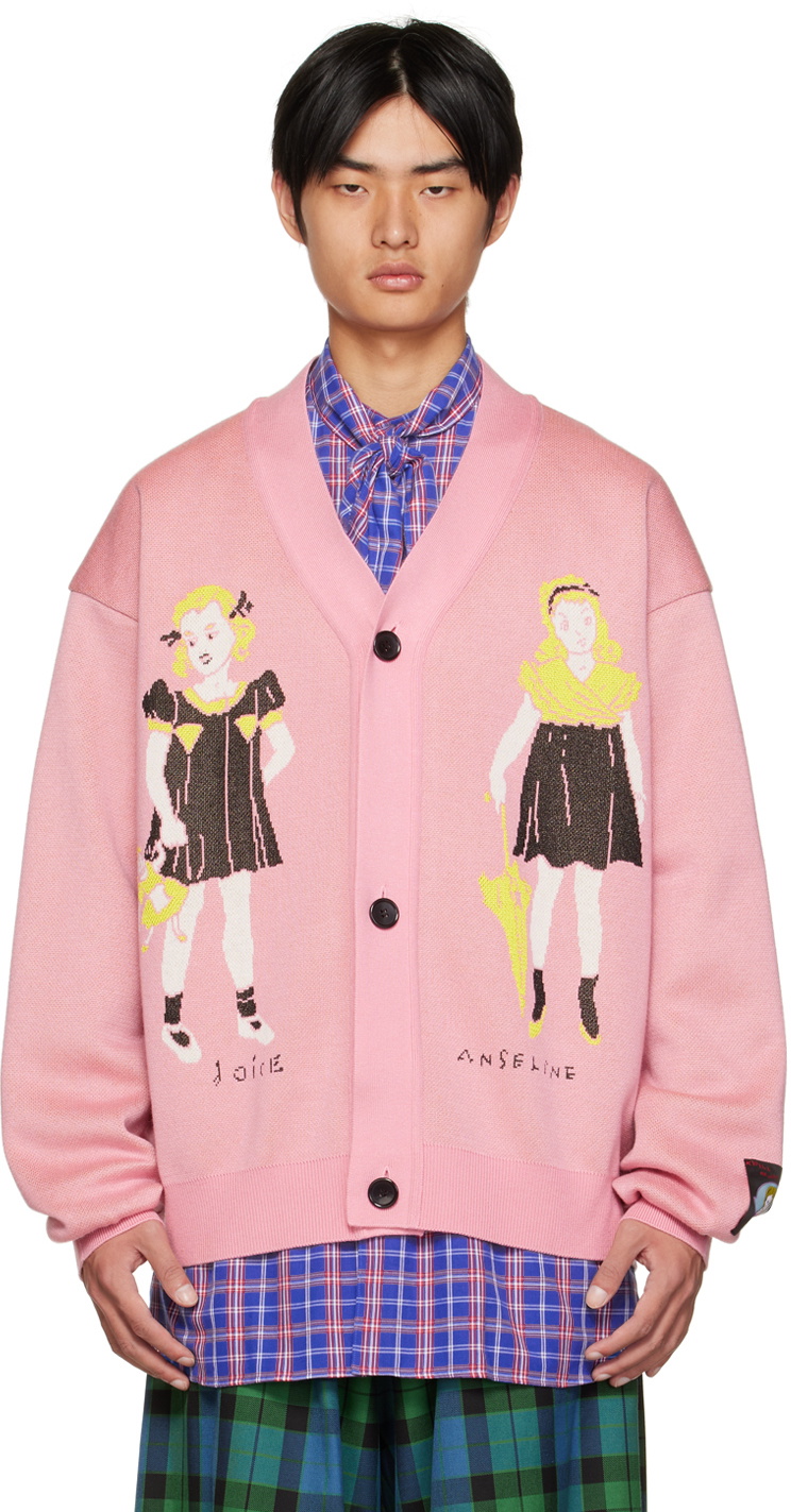 KIDILL Pink Henry Darger Edition Angeline & Joyce Cardigan