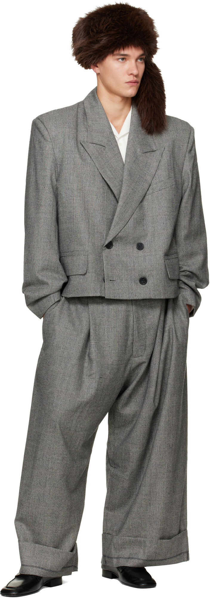 VAQUERA Gray Slouchy Blazer