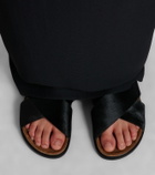 The Row Cross calf hair sandals