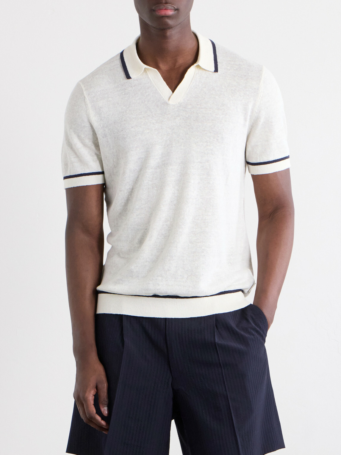 Onia - Linen Polo Shirt - Neutrals