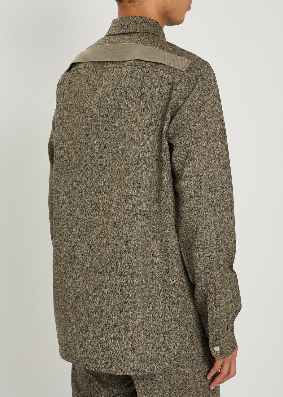 Rick Owens Wool Overshirt Black