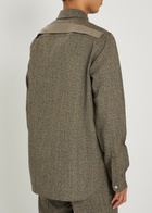 Rick Owens Wool Overshirt Black