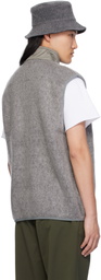 nanamica Gray Zip-Up Mohair Vest