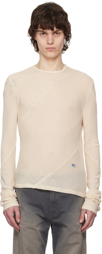 Photo: Eckhaus Latta Off-White Spiral Long Sleeve T-shirt
