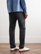 Paul Smith - Straight-Leg Pleated Stretch-Cotton Trousers - Blue