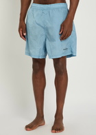 Stone Island Camo-print Nylon Swim Shorts Blue