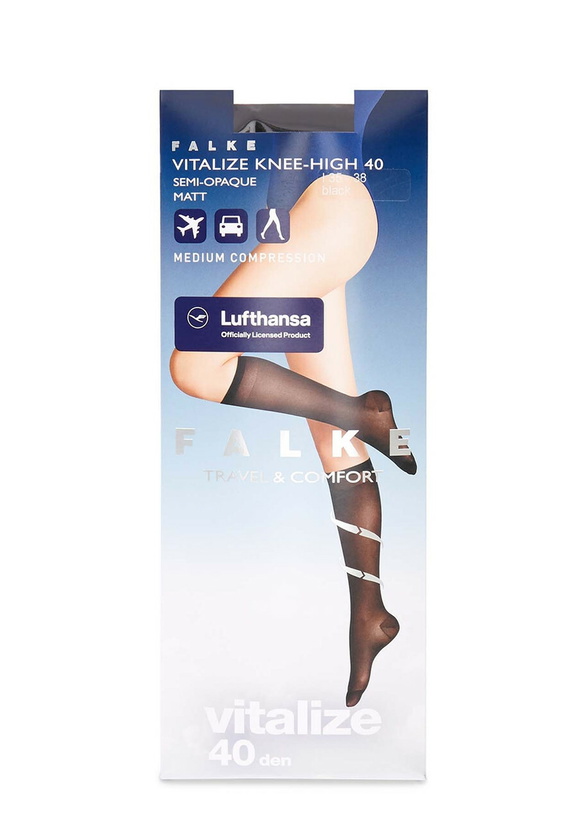 Photo: Falke Vitalize 40 Denier Knee-high Socks Black