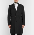 Alexander McQueen - Slim-Fit Zip-Trimmed Wool-Blend Coat - Men - Black