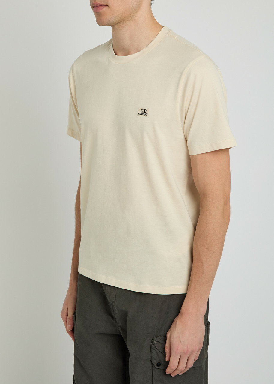 C.P. Company Logo-appliquéd Cotton T-shirt Beige C.P. Company