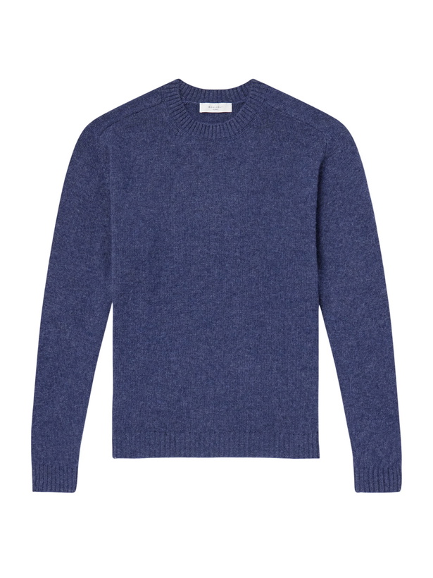 Photo: Boglioli - Wool and Cashmere-Blend Sweater - Blue