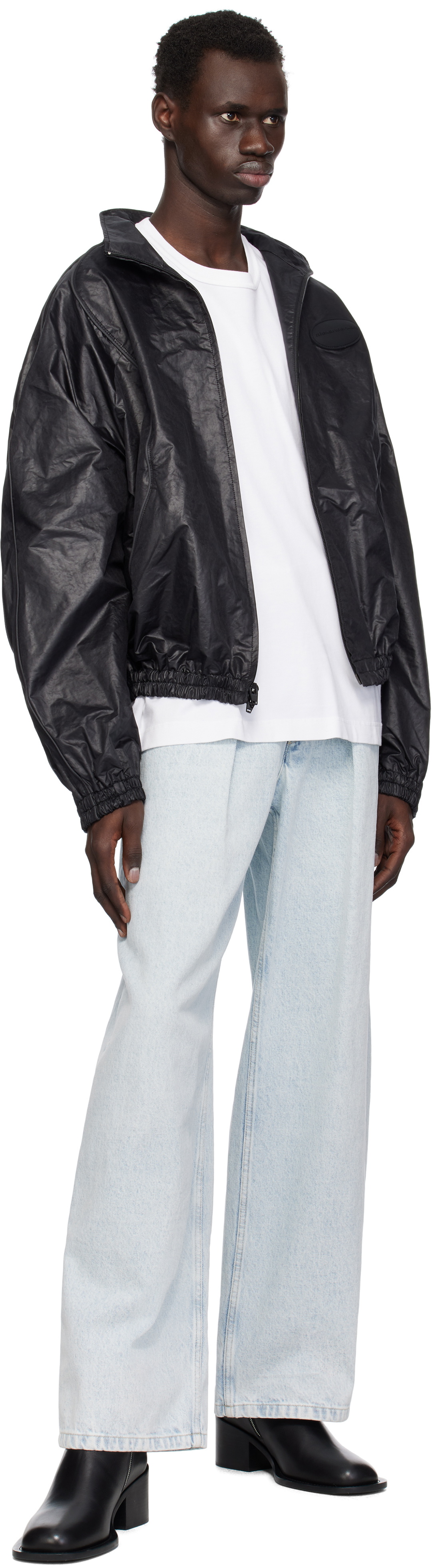 Alexander Wang Black Piping Track Jacket
