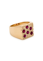 Bleue Burnham The Mini Rose Garden 9kt Gold Signet Ring