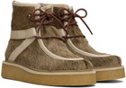 Kenzo Brown Kenzo Paris Yuki Pony Leather Boots