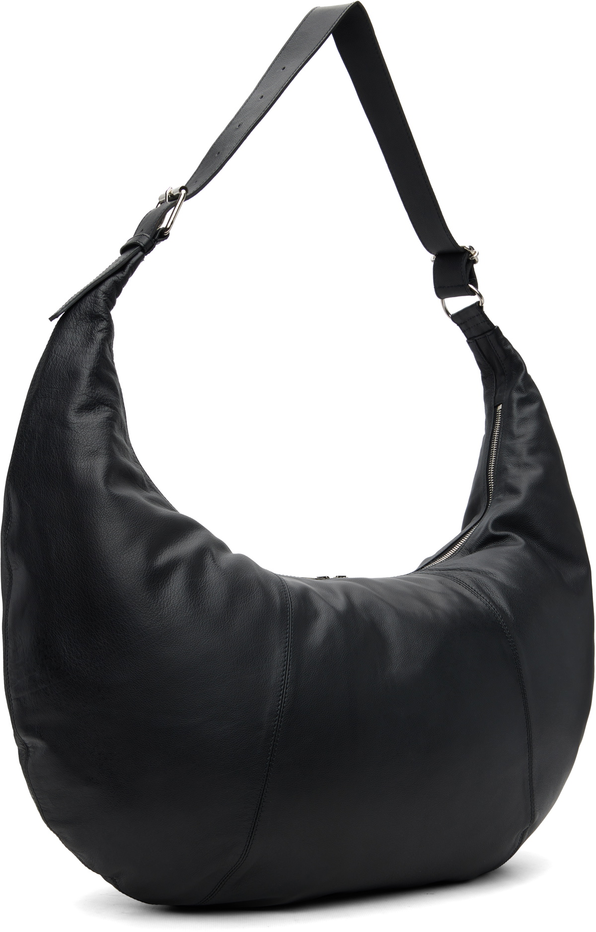 YOKE Black Calf Leather Circle Bag