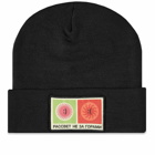 PACCBET Men's Patch Knit Beanie in Black