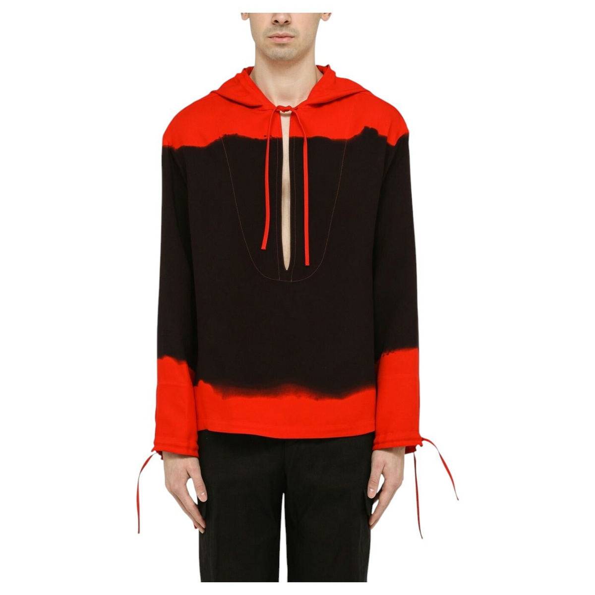 Salvatore Ferragamo Black Embroidered Hoodie Salvatore Ferragamo