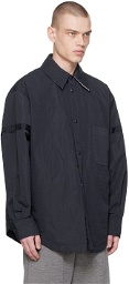 Thom Browne Navy Seam Pocket Jacket