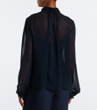 Max Mara Embellished sheer blouse