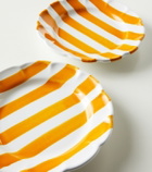 Cabana Righe set of 2 ceramic dessert plates