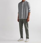 Kiton - Slim-Fit Cotton-Flannel Shirt - Gray