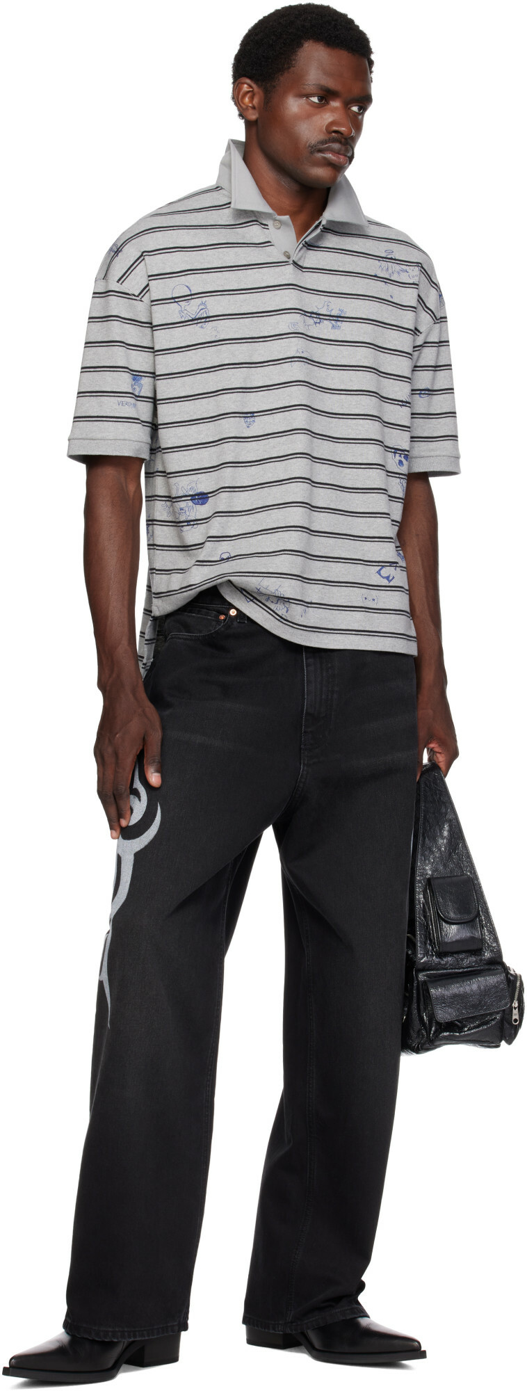 VETEMENTS Black Graffiti Baggy Jeans