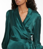 Zimmermann Silk satin wrap dress