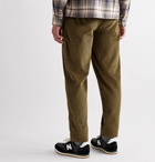 Folk - Signal Tapered Pleated Cotton-Corduroy Trousers - Brown