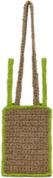 Serapis SSENSE Exclusive Beige & Green Bag