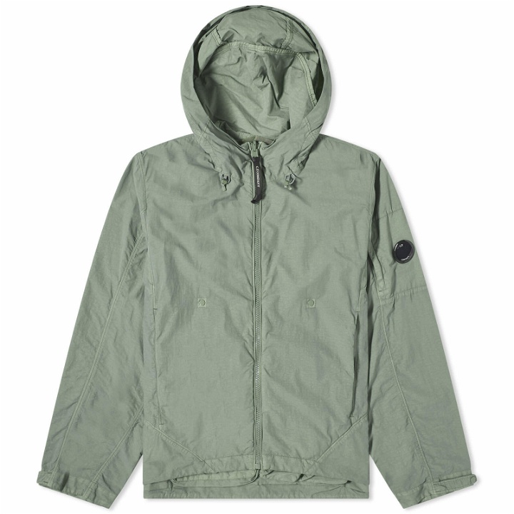 Photo: C.P. Company Men's Flatt Nylon Reversible Hooded Jacket in Agave Green