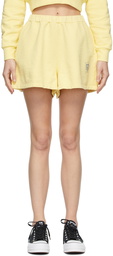 Opening Ceremony Yellow Warped Logo Sweat Shorts