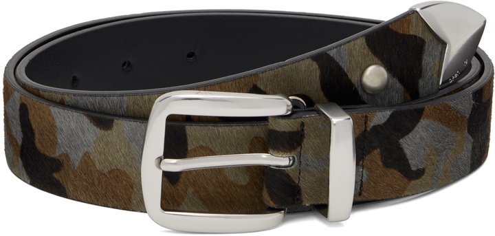 Photo: OPEN YY Khaki & Gray Camo Stud Western Belt