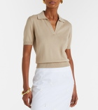 Altuzarra Clay cropped cotton and silk polo sweater