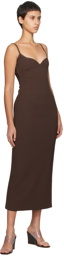 Paris Georgia Brown Heart Midi Dress