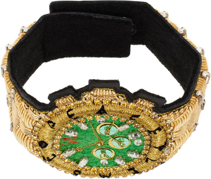 Photo: Walter Van Beirendonck Black & Gold 'Peace' Bracelet