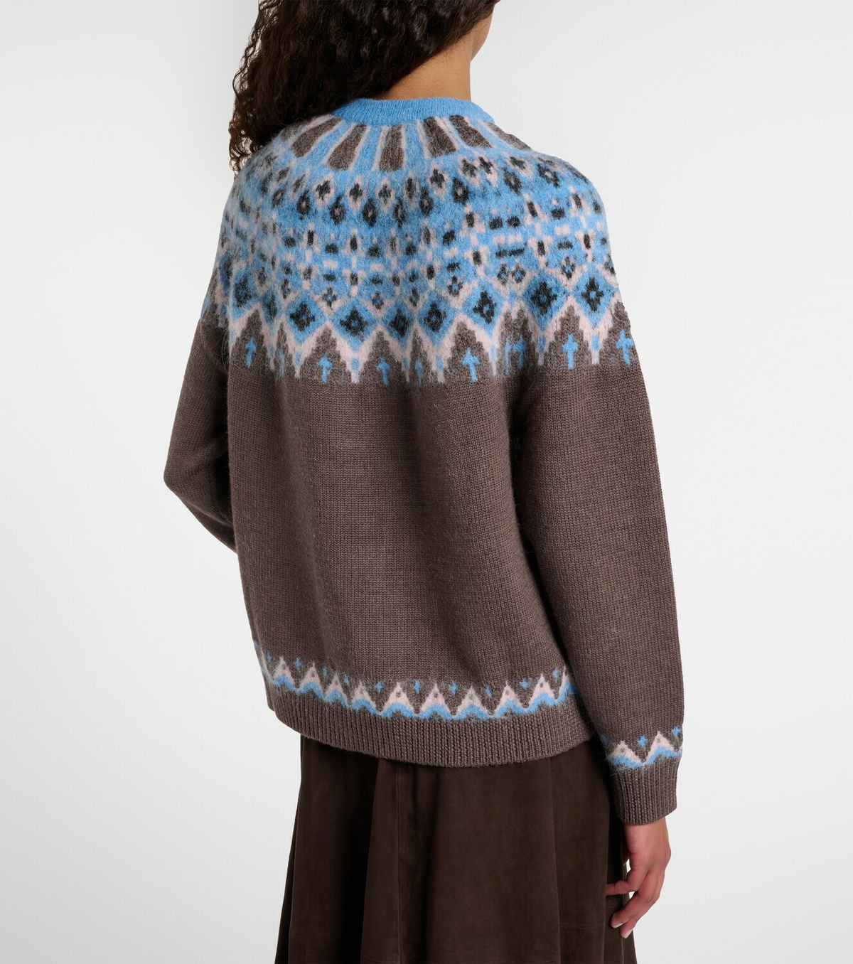 Staud Zane Fair Isle wool-blend sweater