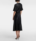 Altuzarra Honey belted silk satin midi dress