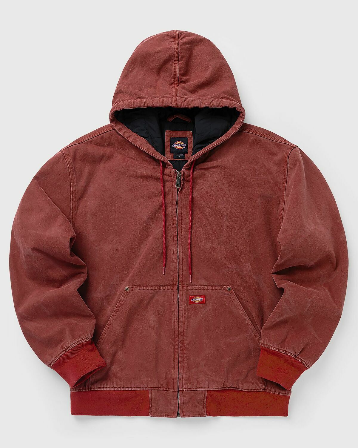 LINED DENIM HOODED BOMBER