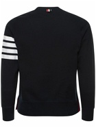 THOM BROWNE Intarsia Stripes Cotton Sweatshirt