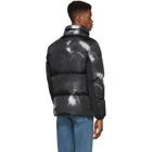 Moncler Black Down Fabas Lightning Bolt Jacket