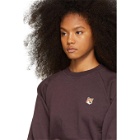 Maison Kitsune Purple Fox Head Patch Sweatshirt