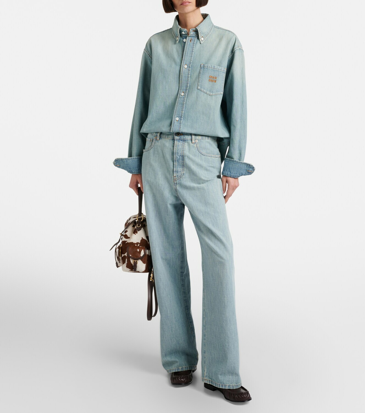 Miu Miu Cow-print calf hair backpack