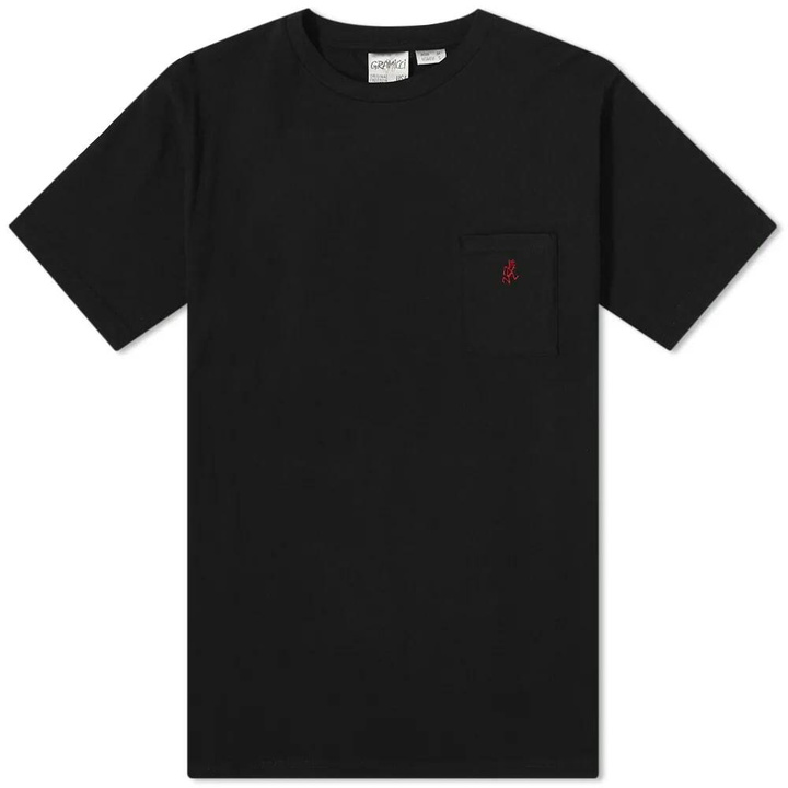 Photo: Gramicci Men's One Point Pocket T-Shirt in Black