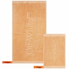 Off-White Bookish Towel Set in Powder